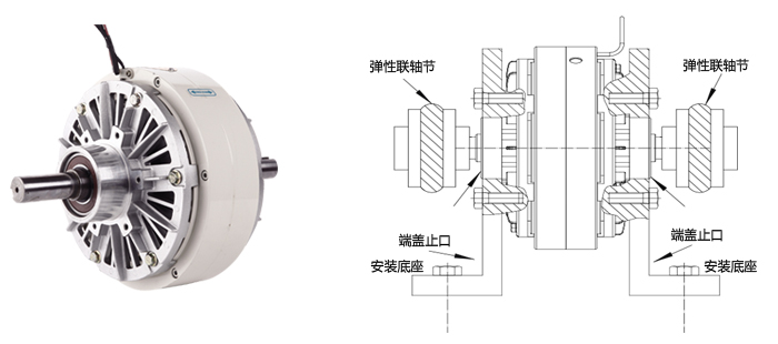 zkb型磁粉离合器安装示例图